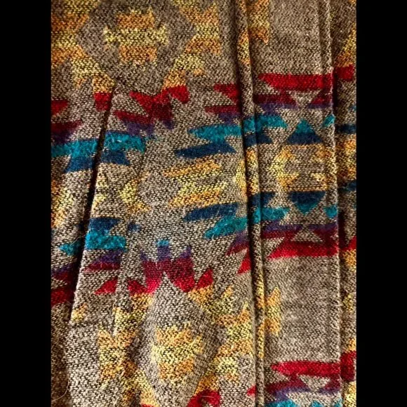 BONGO L Western Tribal Aztec pattern jacket coat - Picture 4 of 7